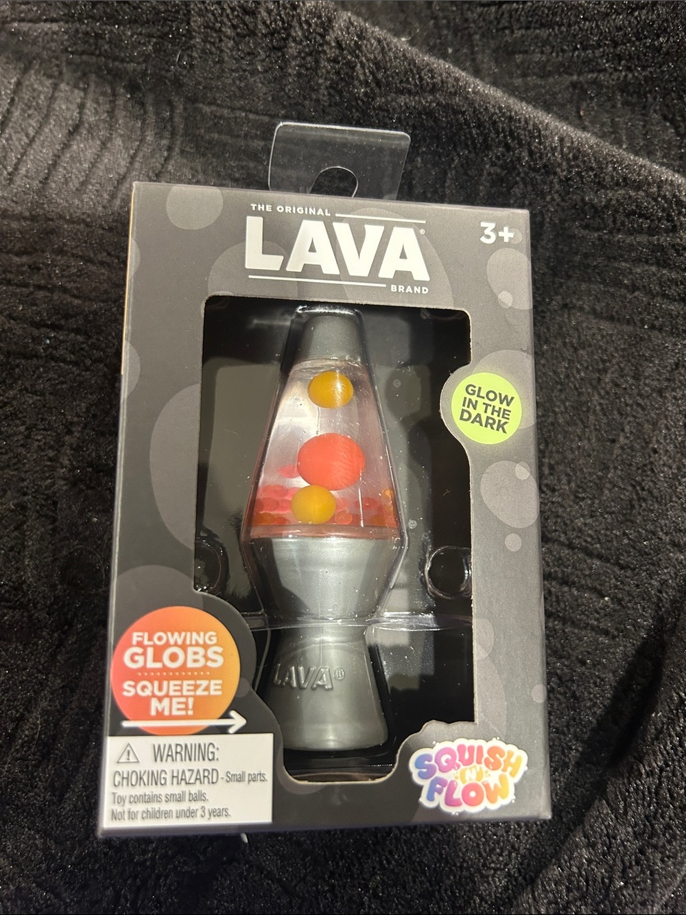 Lava Brand Kids Mini Lava Lamp Toy — Silver with Orange & Yellow Globs